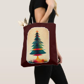 Joyfull Christmas Tree Geometric Künstlerisch Desi Tasche (Von Nahem)