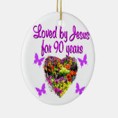 JOYOUS 90 YR ALT KERAMIK ORNAMENT (Rechts)