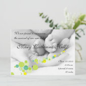 Joyous Anreise - Baby Ankündigungskarte Ankündigung (Stehend Vorderseite)