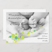 Joyous Anreise - Baby Ankündigungskarte Ankündigung (Vorne/Hinten)