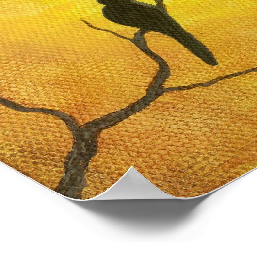 Joyous Bird Art on Branchen Poster (Ecke)