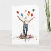 Joyous Birthday Celebration Karte (Vorderseite)