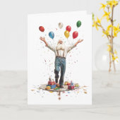 Joyous Birthday Celebration Karte (Gelbe Blume)