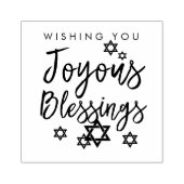 Joyous Blessings Hanukkah Star von David Gummistempel (Prägung)