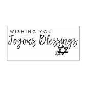 Joyous Blessings Hanukkah Star von David Gummistempel (Prägung)