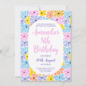 Joyous Blume Fiesta Birthday Einladung (Vorderseite)