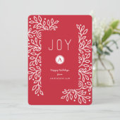 Joyous Branches Corporate Holiday Einladung (Stehend Vorderseite)