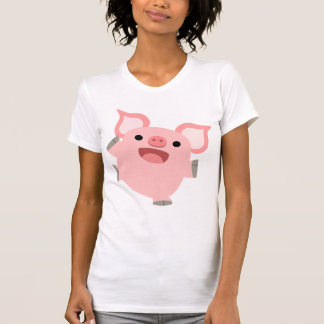 Joyous Cartoon Pig Women T - Shirt