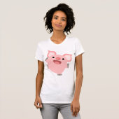 Joyous Cartoon Pig Women T - Shirt (Vorne ganz)