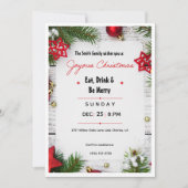 Joyous Christmas Minimalist Invitation | Modern  Einladung (Vorderseite)
