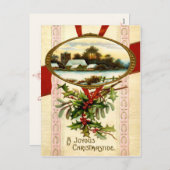 Joyous Christmastide Postcard Feiertagspostkarte (Vorne/Hinten)