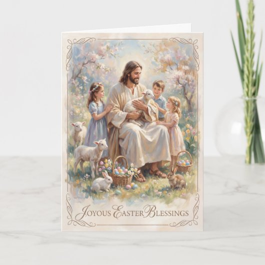 Joyous Easter Blessings Easter Card Karte (Vorderseite)