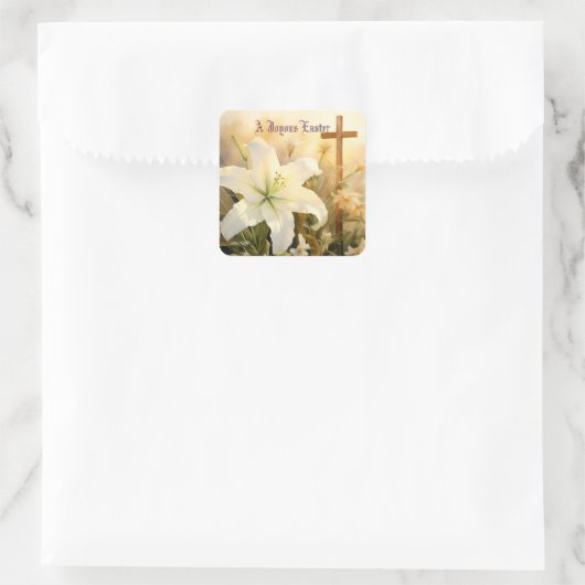 Joyous Easter Cross Sticker (Tasche)