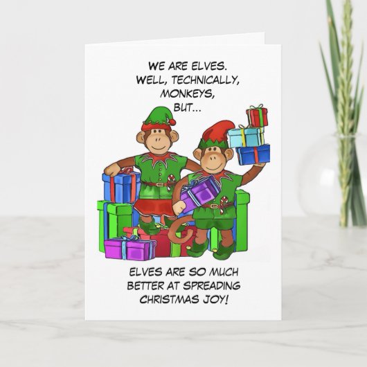 Joyous Elf Christmas Card Karte (Vorderseite)