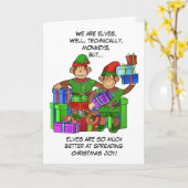 Joyous Elf Christmas Card Karte (Gelbe Blume)
