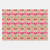 Joyous Flamingo Wrapping Paper Sheet Set 3 Geschenkpapier Set (Vorderseite 2)