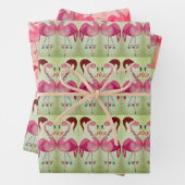 Joyous Flamingo Wrapping Paper Sheet Set 3 Geschenkpapier Set (Beispiel)