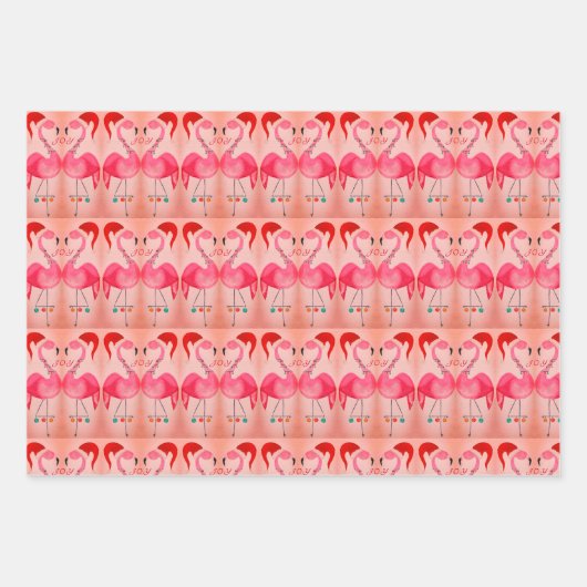 Joyous Flamingo Wrapping Paper Sheet Set 3 Geschenkpapier Set (Vorderseite 3)