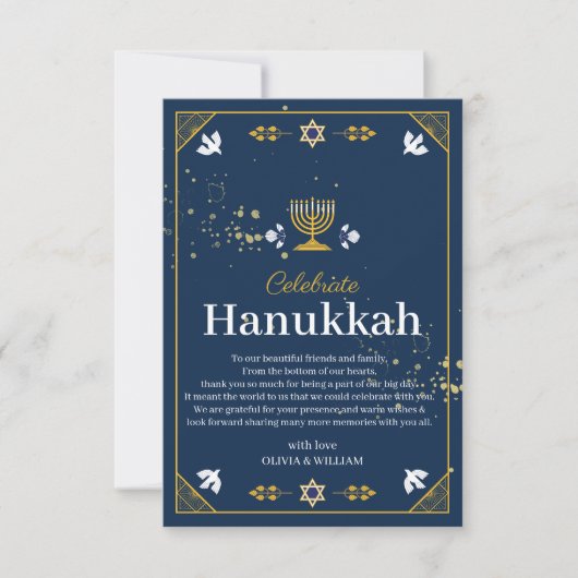 Joyous Hanukkah Celebration!" Dankeskarte (Vorderseite)