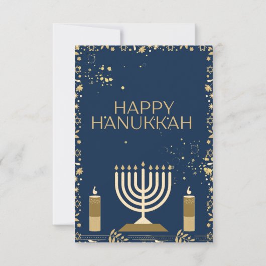 Joyous Hanukkah Celebration!" Dankeskarte (Rückseite)