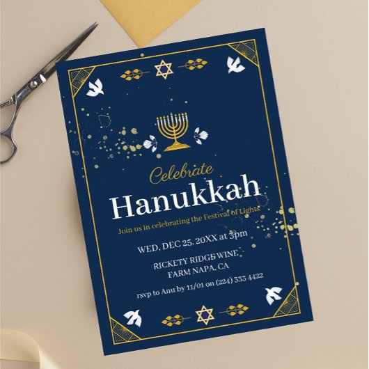 Joyous Hanukkah Celebration!" Einladung