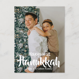 Joyous Hanukkah   Einfaches Hanukkah-Foto Feiertagspostkarte