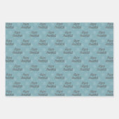 Joyous Hanukkah Snowflake Geschenkpapier Set (Vorderseite 2)