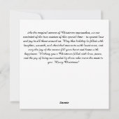 Joyous Hearts: Weihnachtswärme Feiertagskarte (Rückseite)