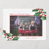 Joyous Holiday Foto Card Feiertagskarte (Vorne/Hinten)