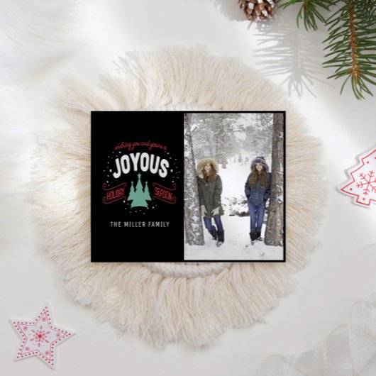 Joyous Holiday Season Classic Foto Postkarte
