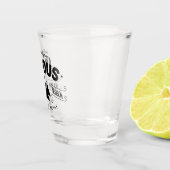 Joyous Holiday Season Fir Trees B&W ID580 Schnapsglas (Rechts)