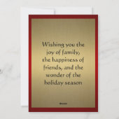Joyous Holidays Feiertagskarte (Rückseite)