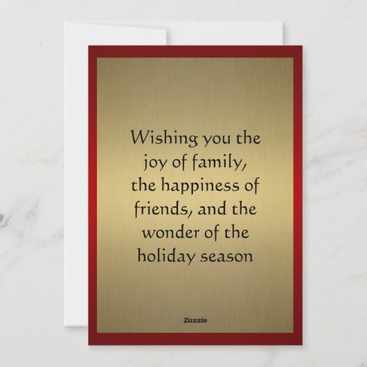 Joyous Holidays Feiertagskarte (Rückseite)