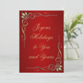 Joyous Holidays Feiertagskarte (Stehend Vorderseite)