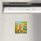 Joyous Kitten Magnet (In Situ (Geschirrspüler))