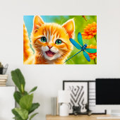 Joyous Kitten Poster (Heimbüro)