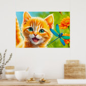 Joyous Kitten Poster (Küche)