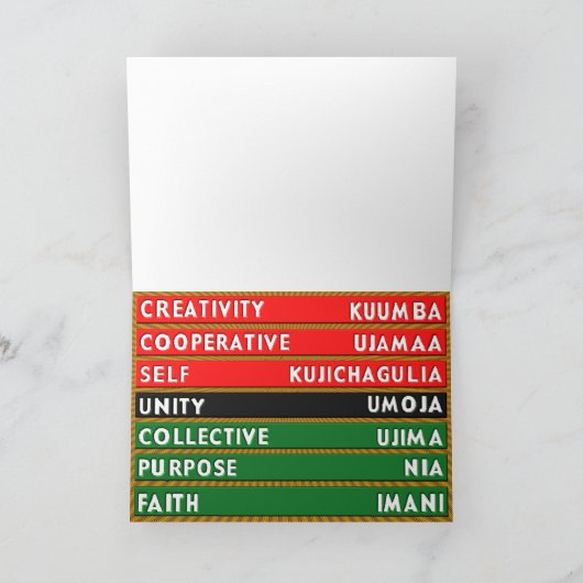 Joyous Kwanza Feiertagskarte (Innenseite)