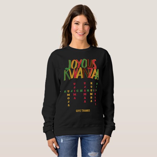 Joyous KWANZAA Crossword Sweatshirt (Vorne ganz)