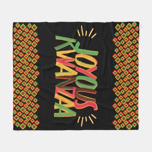 Joyous Kwanzaa Fleecedecke (Vorderseite (Horizontal))