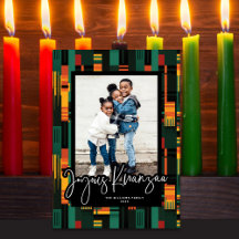 Joyous Kwanzaa Modern Script Kente Cloth Foto