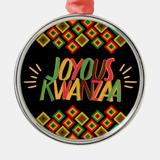 Joyous KWANZAA Ornament Aus Metall (Vorne)
