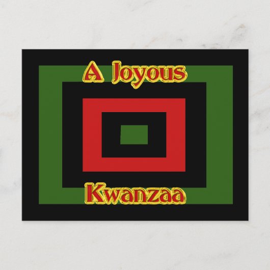 Joyous Kwanzaa Postkarte (Vorderseite)