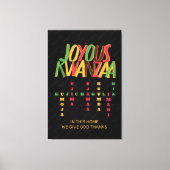 Joyous KWANZAA Principles Crossword Leinwanddruck (Vorderseite)
