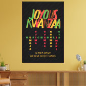 Joyous KWANZAA Principles Crossword Leinwanddruck (Insitu (Wohnzimmer))