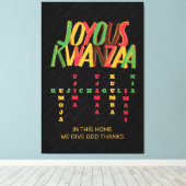 Joyous KWANZAA Principles Crossword Leinwanddruck (Insitu (Holzboden))