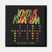 Joyous KWANZAA Principles Crossword Magnet (Vorne)