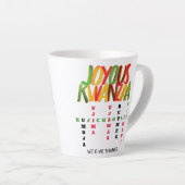 Joyous KWANZAA Principles Crossword Milchtasse (Rechte Ecke)