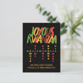 Joyous KWANZAA Principles Crossword Postkarte (Stehend Vorderseite)