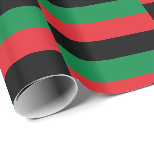 Joyous Kwanzaa RBG UNIA Afro-American Flag Wrappin Geschenkpapier (Rolleneckpunkt)